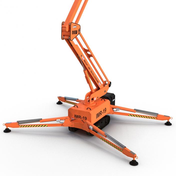 Telescopic Boom Lift Orange 3D