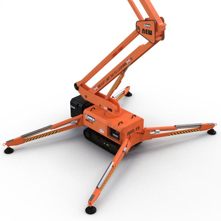 Telescopic Boom Lift Orange 3D