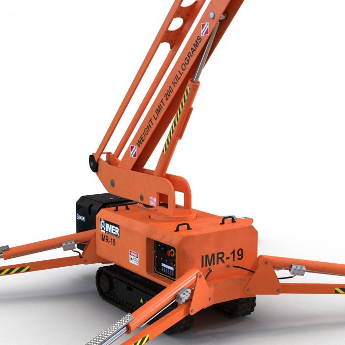 Telescopic Boom Lift Orange 3D