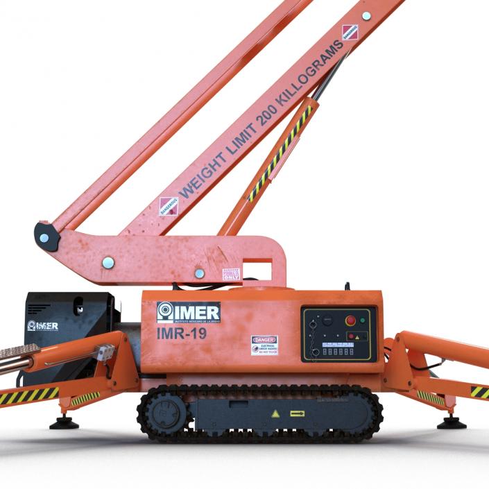 Telescopic Boom Lift Orange 3D