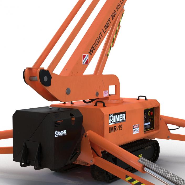 Telescopic Boom Lift Orange 3D