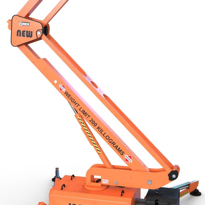 Telescopic Boom Lift Orange 3D