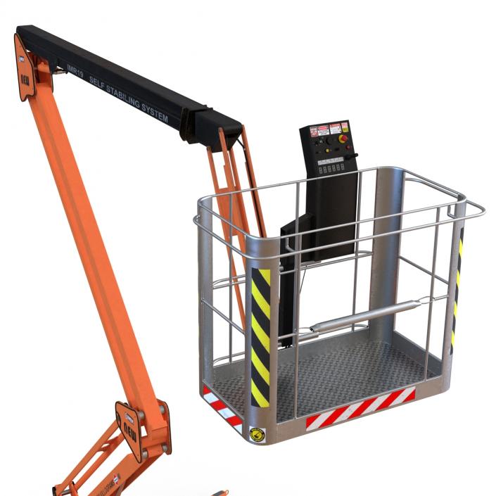 Telescopic Boom Lift Orange 3D