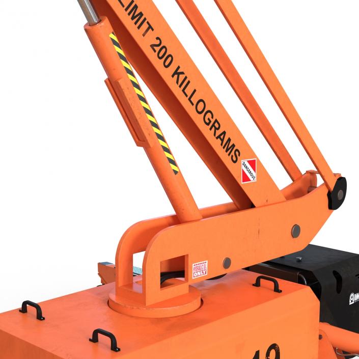 Telescopic Boom Lift Orange 3D