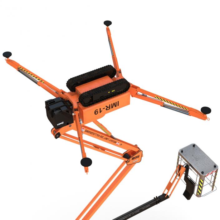 Telescopic Boom Lift Orange 3D