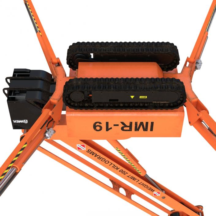 Telescopic Boom Lift Orange 3D