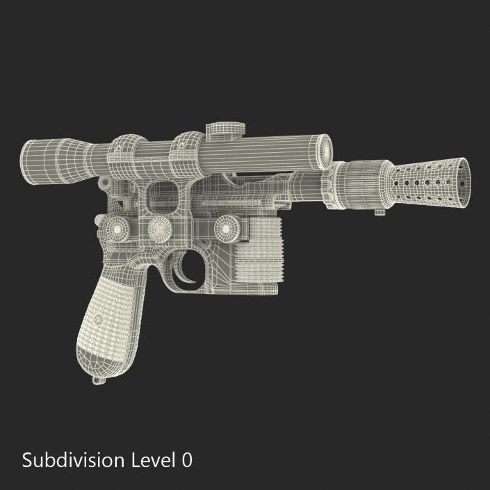 3D Star Wars Han Solo Blaster