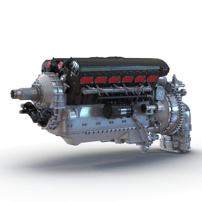 Old Piston Aero Engine 3D