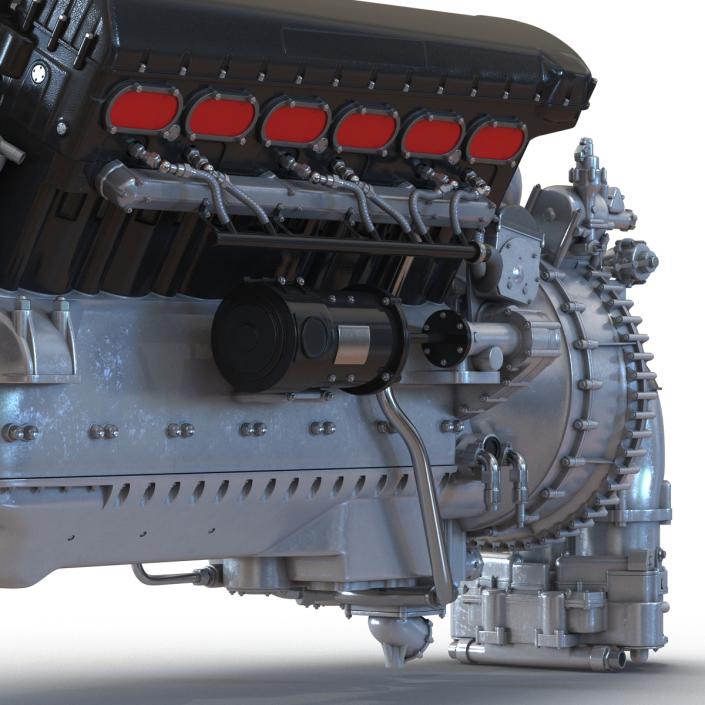 Old Piston Aero Engine 3D