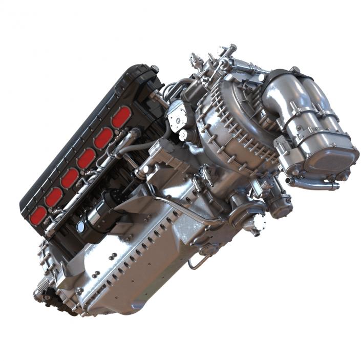 Old Piston Aero Engine 3D