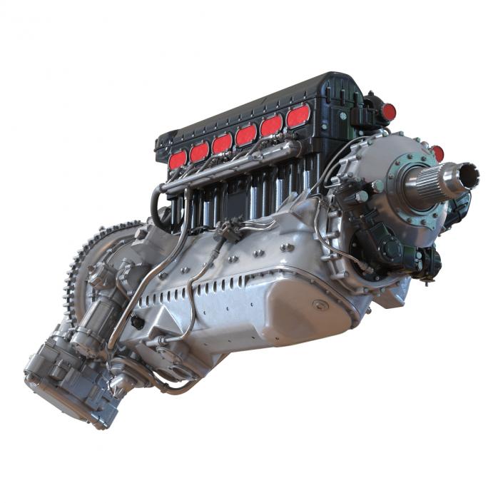 Old Piston Aero Engine 3D