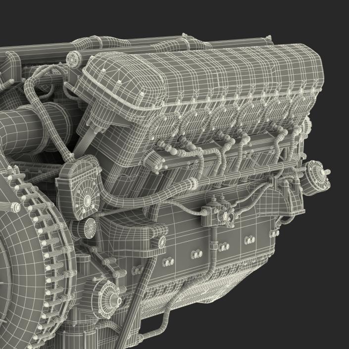 Old Piston Aero Engine 3D