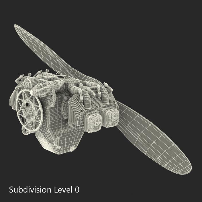 Piston Aircraft Engine ULPower UL260i 3 3D model