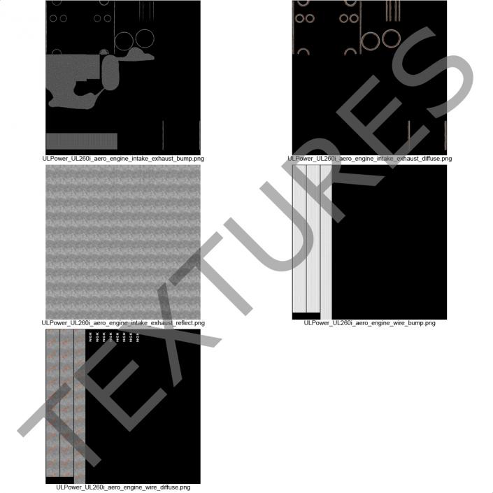 Piston Aircraft Engine ULPower UL260i 3 3D model