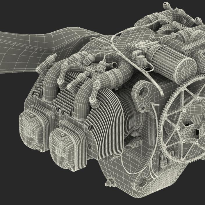 Piston Aircraft Engine ULPower UL260i 3 3D model