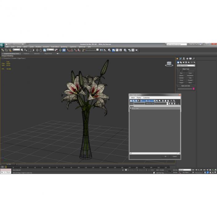 3D model White Lily Vase