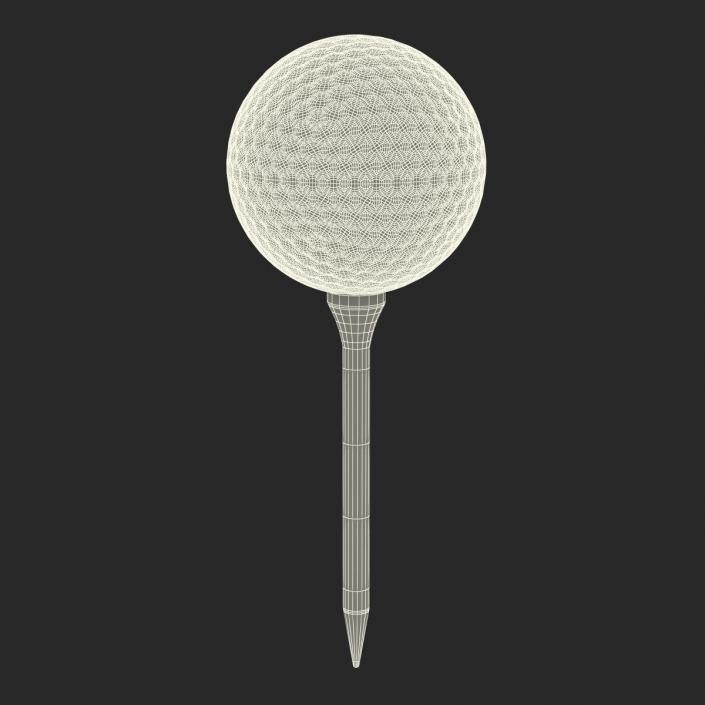 Golf Ball and Tee Blue 3D