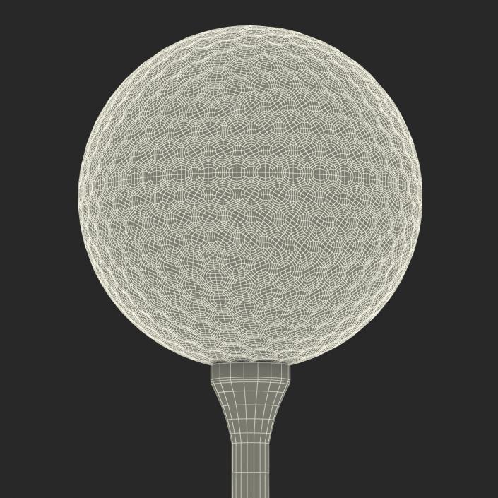 Golf Ball and Tee Blue 3D