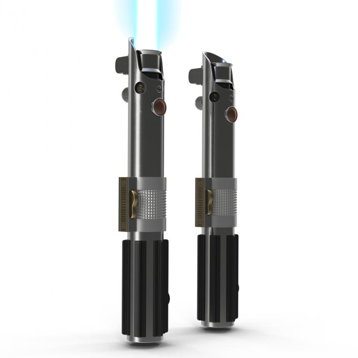 3D Star Wars Anakin Skywalker Lightsaber 3D Models Set