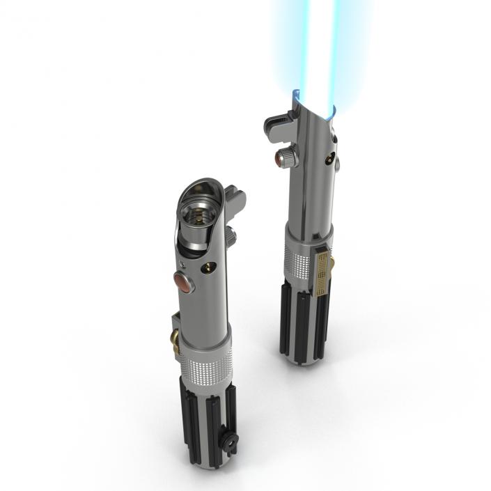 3D Star Wars Anakin Skywalker Lightsaber 3D Models Set