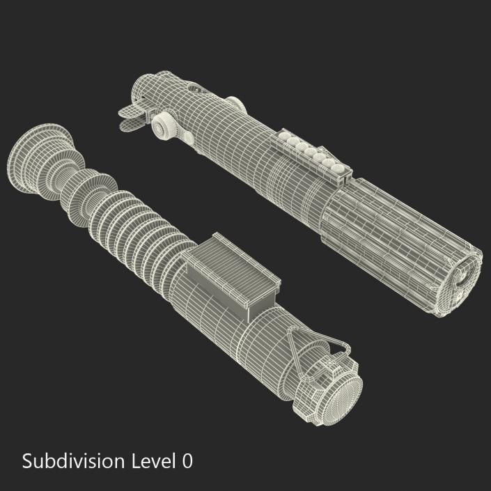 3D model Luke Skywalker Lightsabers 3D Models Set