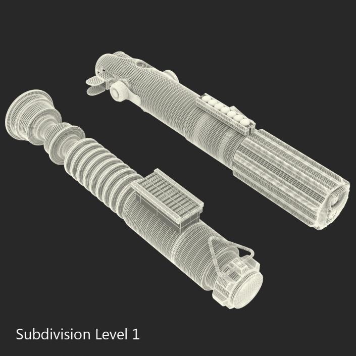 3D model Luke Skywalker Lightsabers 3D Models Set