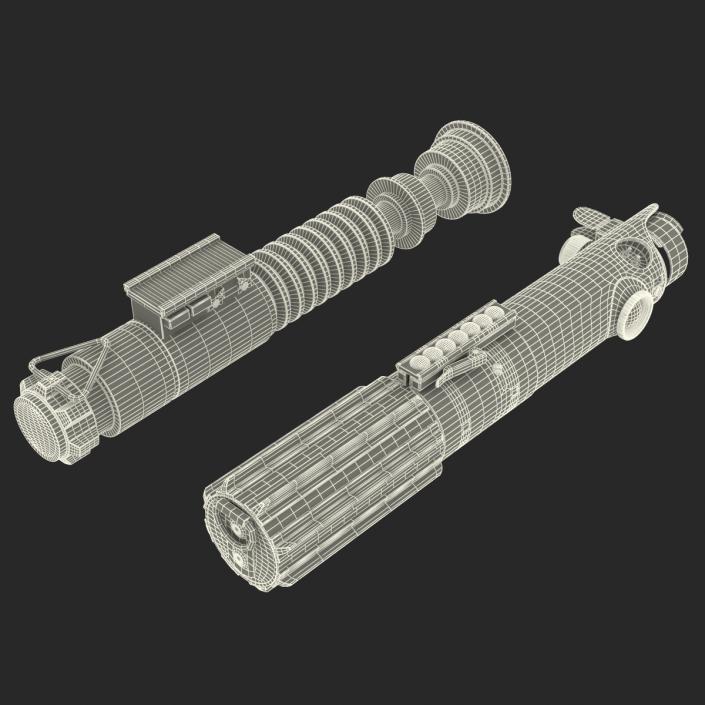 3D model Luke Skywalker Lightsabers 3D Models Set