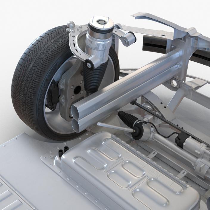 3D Tesla Model S Chassis