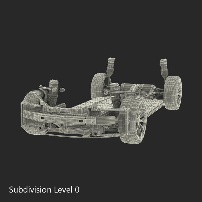 3D Tesla Model S Chassis