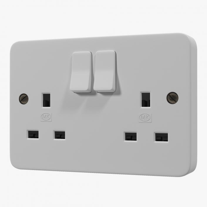 3D model UK Electrical Outlet