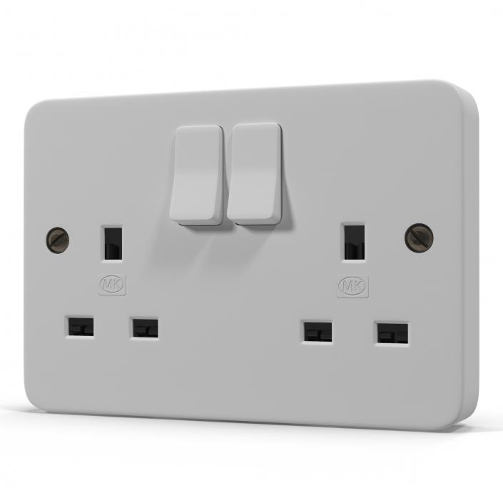 3D model UK Electrical Outlet