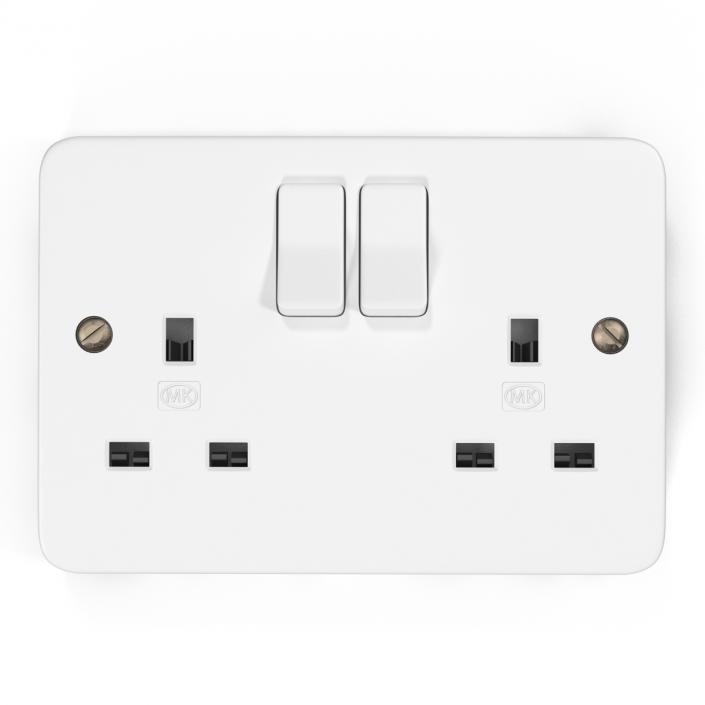 3D model UK Electrical Outlet