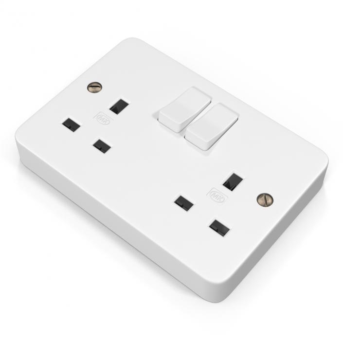 3D model UK Electrical Outlet