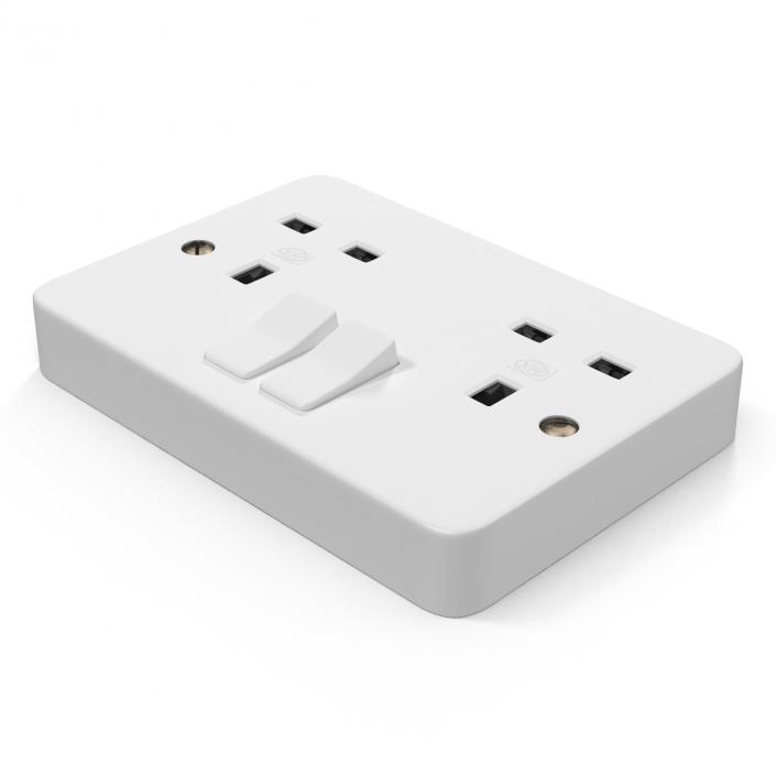 3D model UK Electrical Outlet