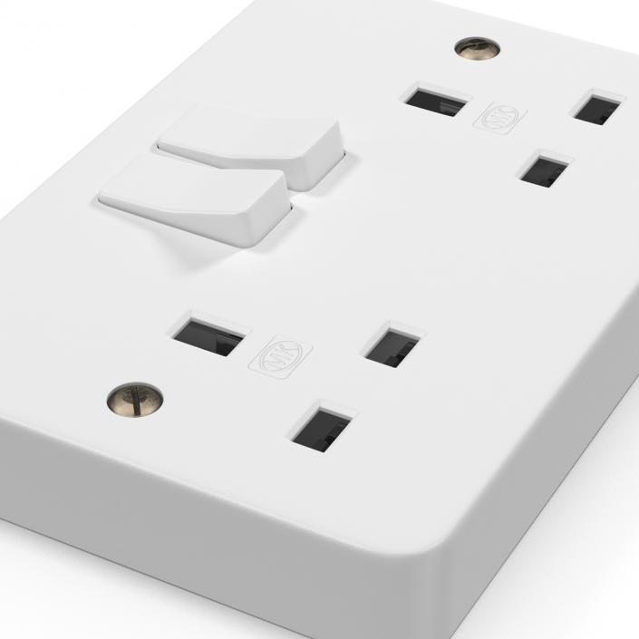 3D model UK Electrical Outlet