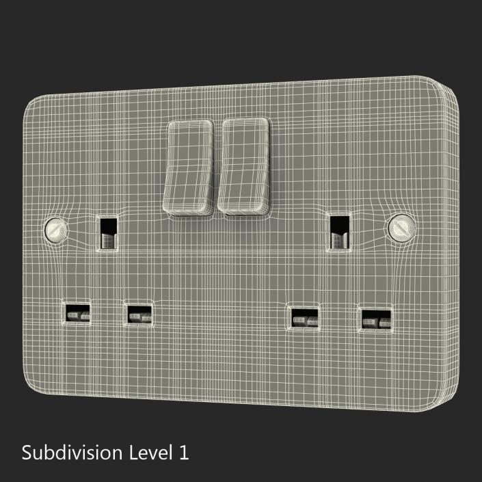 3D model UK Electrical Outlet