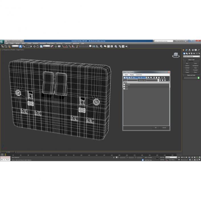 3D model UK Electrical Outlet