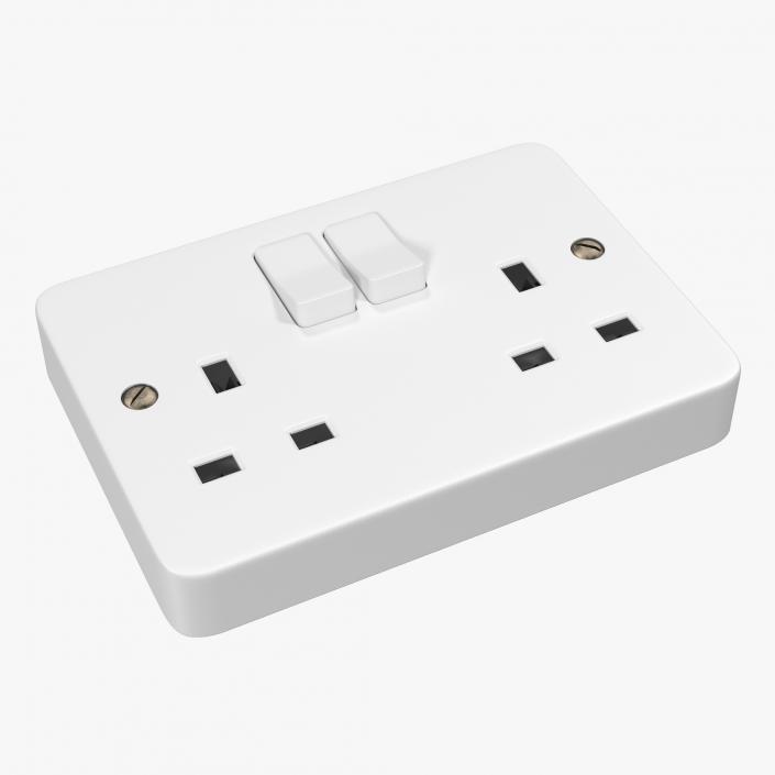 3D UK Electrical Outlet Generic model