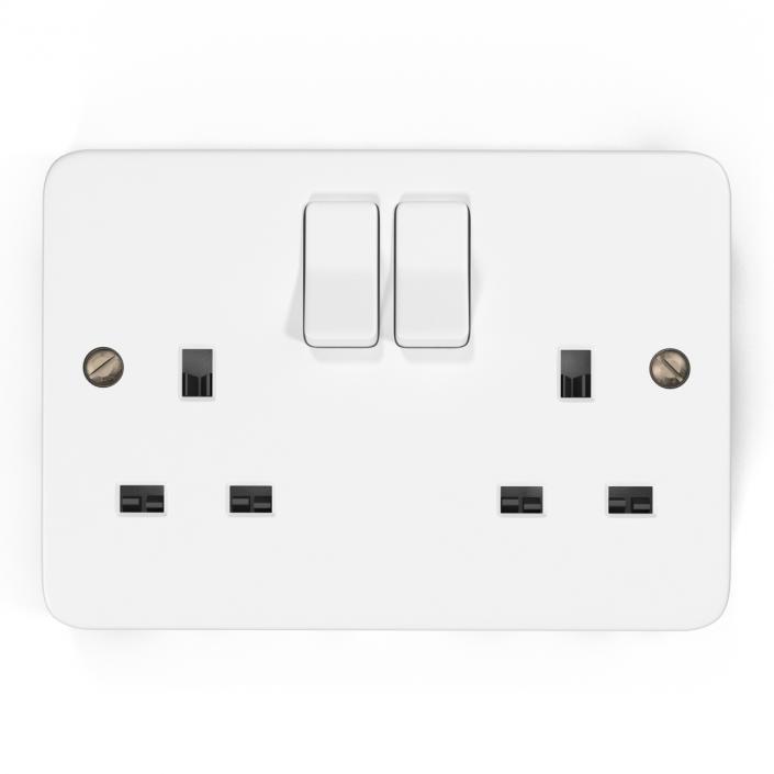 3D UK Electrical Outlet Generic model