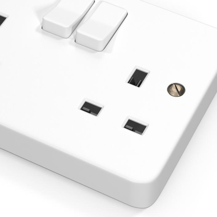 3D UK Electrical Outlet Generic model