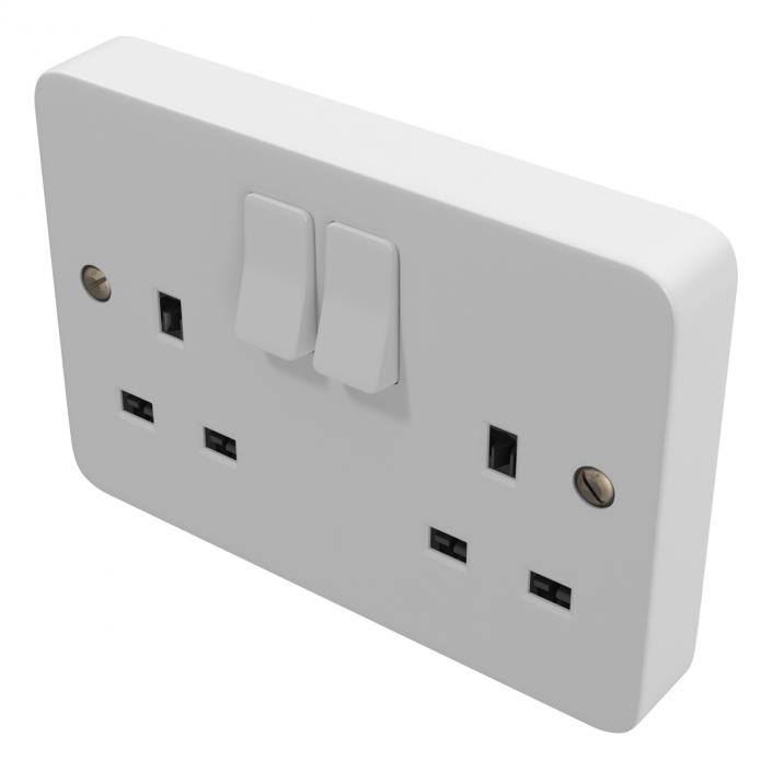 3D UK Electrical Outlet Generic model