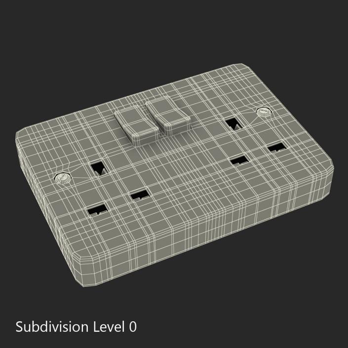 3D UK Electrical Outlet Generic model