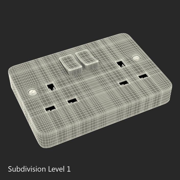 3D UK Electrical Outlet Generic model