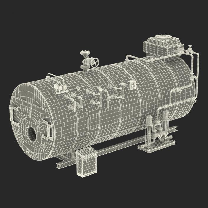 Industrial Gas Steam Generator Boiler 3D