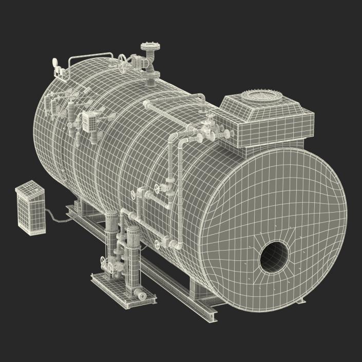 Industrial Gas Steam Generator Boiler 3D