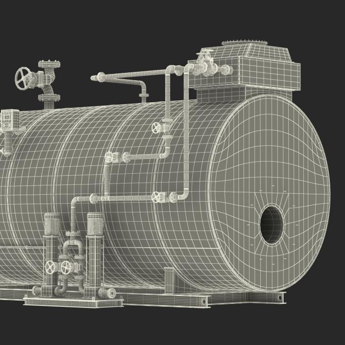 Industrial Gas Steam Generator Boiler 3D