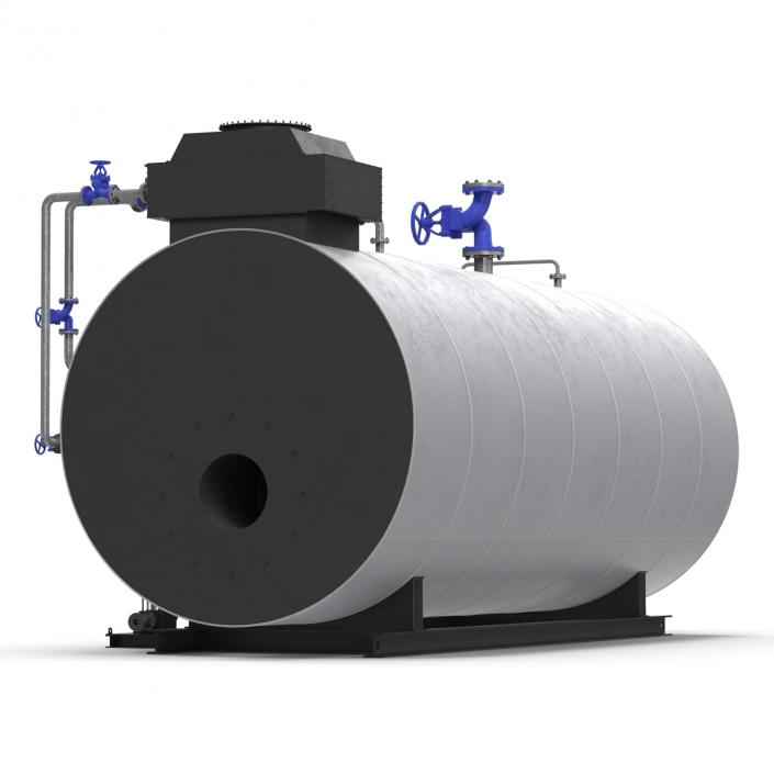 Industrial Gas Steam Generator Boiler 3D