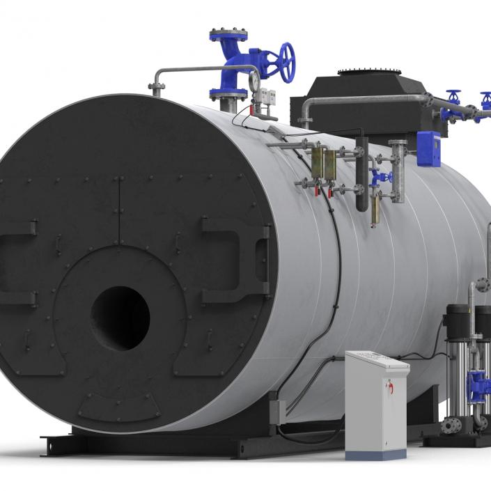 Industrial Gas Steam Generator Boiler 3D