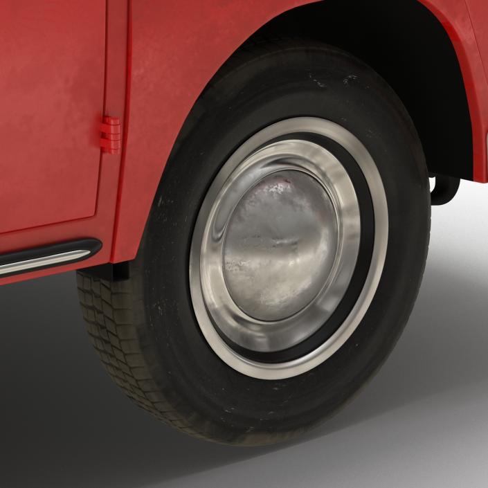 Volkswagen Type 2 Panel Van Simple Interior Red 3D