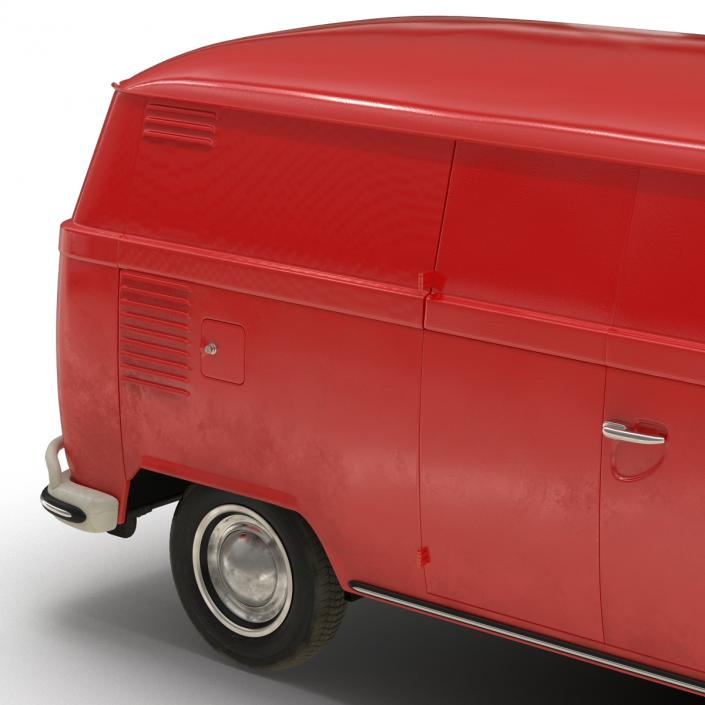 Volkswagen Type 2 Panel Van Simple Interior Red 3D